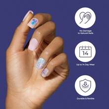 DGel Fantasy Magnetic Pr On Nails Short Set Us Free Red Oval Shaped Includes 28 Fake Nails Nail Glue 2g 1 Manicure Stick 1 Mini Nail File - 紅色 - 查看 4