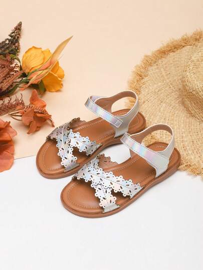 简约风格平底户外凉鞋，适合女孩，春夏款