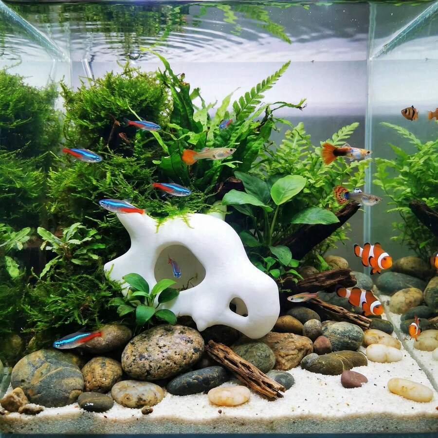 Hot Selling Skull Compatible With Aquarium,Reptile,Fish Tank,Arachnid New - B - View 1