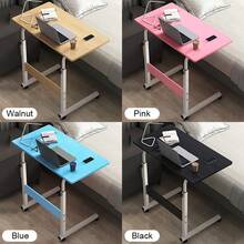 Eight Adjustable Mobile Laptop Table | Rolling Overbed Workstation With Metal Frame & Castor Wheels - A - View 6