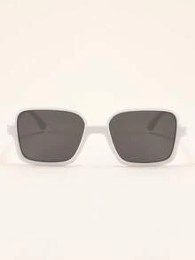 Gafas de montura grande versátiles y casuales para niños - Blanco - Ver 11