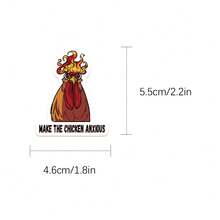 50pcs Funny Chicken Stickers, Cartoon Hen Waterproof Stickers Suitable For Laptop, Skateboard, Guitar, Fridge, Luggage, Helmet, Phone, Computer, Scrapbook, Party Supplies And School Rewards - 50pcs/set - View 3