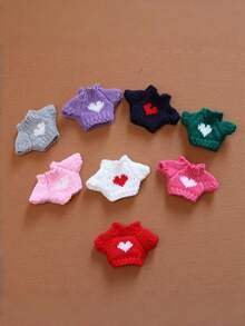 1pc 17cm Character Figurine Decorative Accessory, Multipurpose Mini T-Shirt Doll Decor, Suitable For La-Bubu - Multicolor - View 1