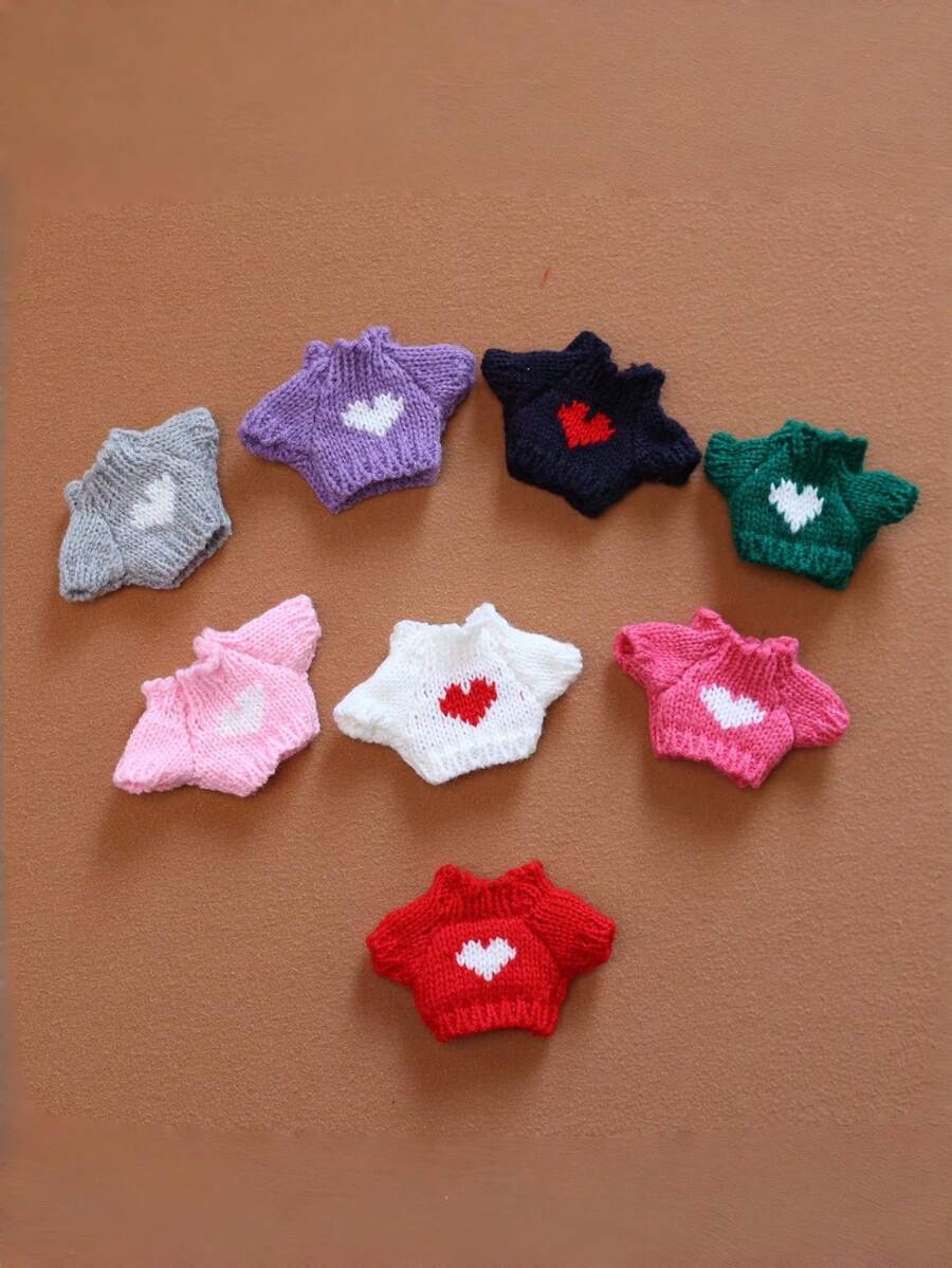 1pc 17cm Character Figurine Decorative Accessory, Multipurpose Mini T-Shirt Doll Decor, Suitable For La-Bubu - Multicolor - View 1
