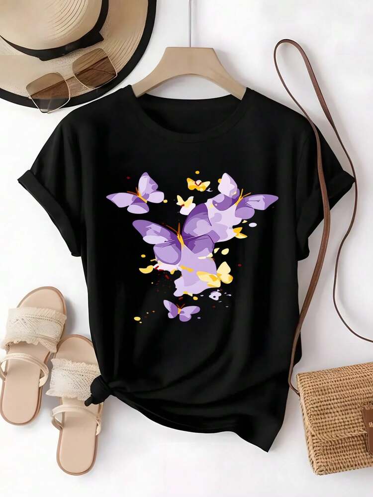 Women T-Shirts - Black - View 1