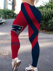 N-FL Team Logo N-Ew En-Gland Patriots Legging For Lady - Style - View 2