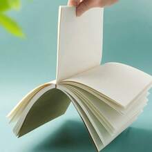 1本高品质复古牛皮纸笔记本 - 184张/368页，空白素描本，极简风格，时尚日记本，学生笔记本 - 空白的 - 查看 4