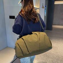 女士健身包，带鞋仓的旅行手提包 - 彩色 - 查看 11