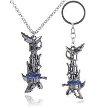 1pc Jinx Cannon Necklace Keychain, Arcane Game Merchandise Metal Keychain Pendant Necklace - Multicolor - View 2