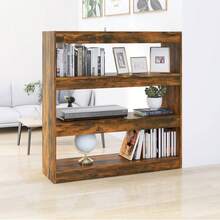 vidaXL Bücherregal/Raumteiler Räuchereiche 100x30x103 cm - Braun - Übersicht 1