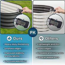 Oval Raised Garden Bed, Outdoor Raised Planter Beds, Ground Planter Box, for Vegetables Flowers - 4,5 x 2 x 1,5 pies gris - Ver 5