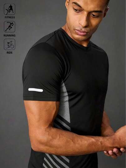 Men's Outdoor Sports Short Sleeve Fitness Running Commuting T-Shirt
