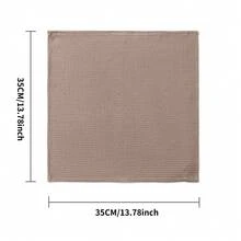 Ultra-Absorbent Waffle Dish Towels - Thick, Durable Kitchen Towels Cleaning Cloths - 4 Pieces Of Khaki (35*35CM) - View 2