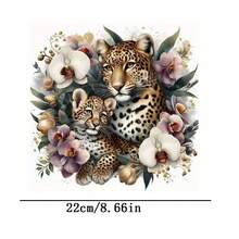 3片装豹纹母子热转印贴片，适用于T恤、牛仔裤、毛衣、手提包、枕头、靠垫，可水洗熨烫 - 3PCS-S - 查看 3