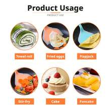 Semi-Transparent Silicone Spatula, Non-Stick Cookware, Heat Resistant Kitchen Tool, Oil Control - Multicolor - View 6