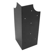 Soporte de esquina para cama de jardín de alta resistencia, soporte de jardinera de metal con ranura de fijación, kit de montaje para cama elevada de jardín - Negro - Ver 5