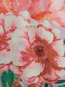 Oversized Retro Bohemian Peacock Print Long Kimono Cover Up, Loose Casual Belted Robe, Lightweight Summer Beach Cover Up, Swimsuit Wrap - Purple - View 8