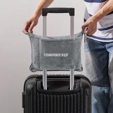 Comfort Fly 2-In-1 Travel Blanket & Pillow – Ultra Soft Micro Plush Airplane Blanket With Built-In Carry Case (40" X 70") – Lightweight, Compact & Machine Washable Travel Essential - Gray - View 7