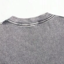 "MEMBERS ONLY" Slogan & Global City Print Washed Cotton Sleeveless Vest, American Street Style Loose Breathable Top VS003-AB - 灰色 - 查看 7