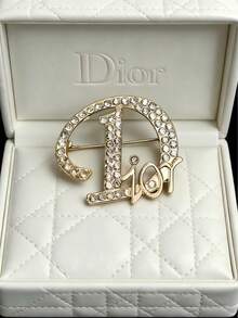 Fashionable Pearl Brooch, High-End Suit Letter Diamond Lapel Pin, Elegant Chest Flower Accessory - Multicolor - View 6