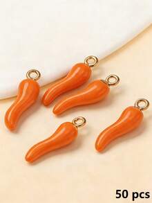 [Quantity] Pcs Vivid Multicolor 3D Red Chili Pendant, Suitable For DIY Earrings, Necklace, Bracelet And Keychain - Spicy Style Jewelry Making Accessories, Jewelry Making Charm - Chili - View 44