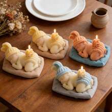 Sleeping Baby Silicone Scented Candle Mold DIY Wear Knitted Hat Angel Gypsum Sculpture Mold Handmade Soy Wax Crafting Home Decor - A - View 4