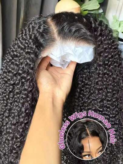 LOOKEYEME 34 Inch 200% Density 7x5 Wear Go Glueless Wigs Human Hair Kinky Curly Lace Front Wigs Human Hair 13x6 HD Transparent Lace Frontal Human Hair Wigs For Women Brazilian Kinky Curly Headband Wig Human Hair Kinky Curly Half Wig Vietnamese Glueless Human Hair Wig With Drawstring Seamless Clips Full Machine Made Wig Deep Curly Half Wig