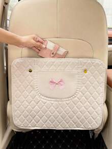 1pc Car Rear Seat Back Protector, Universal Kick Mat, Anti-Dirty Anti-Scratch Seat Back Protective Cover - A - View 7