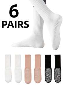 2/3/5/6 Pairs Non-Slip Pilates Socks, Women Specific, Pilates Grip Socks With Traction, Suitable For Pilates And Fitness Women - Multicolor - View 10
