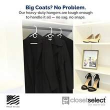 [Free Shipping]Ultra Heavy Duty Plastic Hangers, Made In USA, White Heavy Weight Hanger, 28 Pack - White - 查看 3