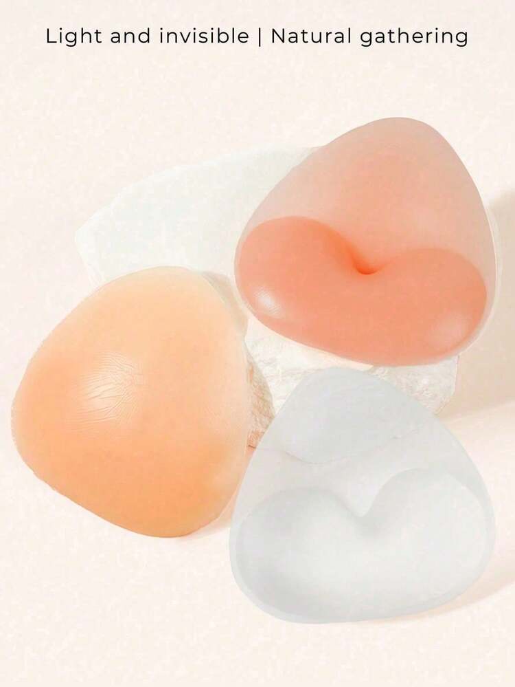 Coussinets de soutien-gorge en silicone réutilisables - Inserts push-up invisibles, convenant aux maillots de bain et à la lingerie, doux et épais, soulèvement naturel, convenant aux bikinis, robes et débardeurs - Taille unique - Voir 7