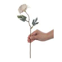 1/50 piezas Rosas artificiales realistas de 38 cm, flores de rosas falsas con tallos largos, flores de peonía rosa de Austin para decoración de cocina, fiesta y boda - marrón claro - Ver 7