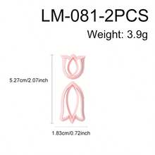 Whimsical Mushroom & Tulip Polymer Clay Cutter Set, DIY Tools For Handmade Girly Earrings & Jewelry Charms - Th23 - View 13