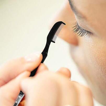 Women'S Eyebrow Brush Stainless Steel Eyelash Brush With Eyebrow Comb Makeup Tool