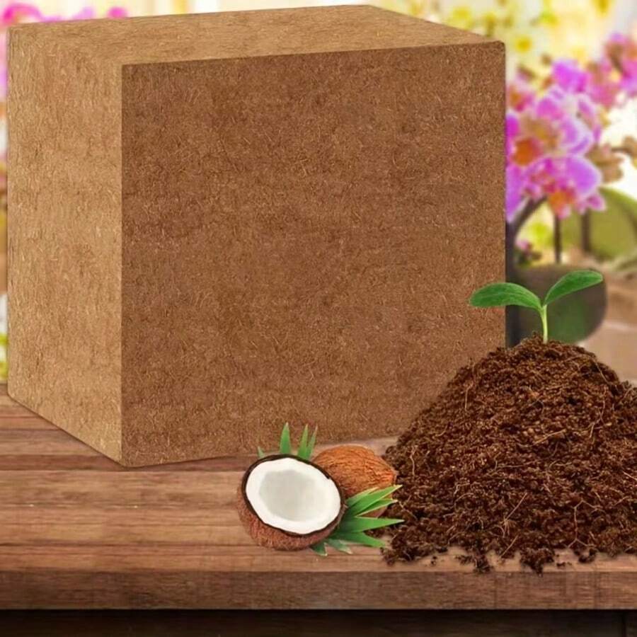 1. Large Pieces Of Coconut Husk Bricks. Coconut Husk Bricks Are Suitable For Plants, Including Flowers, Petunias, Vegetables, Gardening, Reptile Bedding, And Christmas Tree Planting, Etc. - Redwood - View 1
