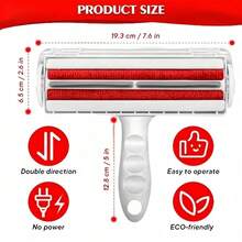 1pc Upgraded Static Cling Pet Hair Remover, Suitable For Cats And Dogs, Removes Loose Pet Hair, With Rolling Ball Brush, Pet Grooming Brush - Multicolor - View 3