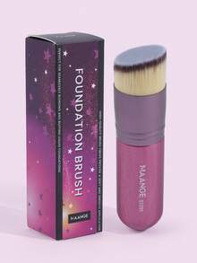 MAANGE 1 cọ tán kem nền đầu phẳng, sợi lông mềm mại, dày dặn, kích thước lớn, kèm hộp đựng, dụng cụ làm đẹp, quà tặng tuyệt vời, vật dụng cần thiết khi đi du lịch, nhỏ gọn, có thể dùng làm cọ tán kem nền, cọ che khuyết điểm, cọ má hồng, cọ tạo khối, cọ đánh phấn bronzer, cọ đánh phấn phủ, v.v., quà tặng kèm. - Màu tím  Violet - Xem 6