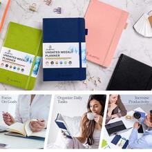 Jubtic Planner Pro Non-Dated Weekly Monthly Agenda Planner - A5 Appointment Book - Pink - View 7