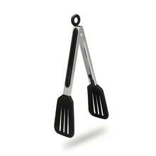 Kẹp gắp thức ăn bằng silicon 7/9/12 inch, đầu silicon chịu nhiệt chống dính, tay cầm bằng thép không gỉ, dùng để nấu ăn, nướng bánh, nướng thịt, làm salad, BBQ, chiên rán, phục vụ, màu đen. - Nhiều màu - Xem 9