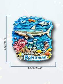 1 miếng dán tủ lạnh từ tính 3D hình địa danh nổi tiếng Brazil, Bahamas, quà lưu niệm du lịch, trang trí nhà cửa. - 1PC - Xem 7
