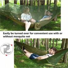 Hammock Automatic Quick Opening Mosquito Net Outdoor Camping Pole Hammock Swing Anti-Rollover Nylon Rocking Chair 260x140cm - Multicolor - View 8