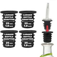 Adaptadores de vertedor de licor, para Botellas grandes de aceite de oliva y vino, tapón de botella de vino tinto de hasta 1 pulgada/25mm, 1/4/6 SED1 - 1 pieza - Ver 9