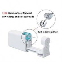 2pcs/Set Disposable Ear Piercing Gun With Embedded Earrings - Self-Piercing Tool Kit - Multicolor - View 6