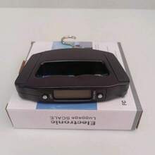 1个便携式电子秤，带挂钩、液晶显示屏，50公斤/10克行李秤，带背光，适用于行李箱、悬挂、飞机使用、钓鱼、购物、旅行必备 - 黑色 - 查看 10