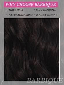 13*6 蕾丝黑色长卷发假发，采用耐热丝绸材质，透明蕾丝，预拉伸无粘性耐热合成纤维，130% 密度，适合女性新手，易于佩戴 | 波浪卷假发 | 合成假发，合成蕾丝前假发 - 黑色 - 查看 6