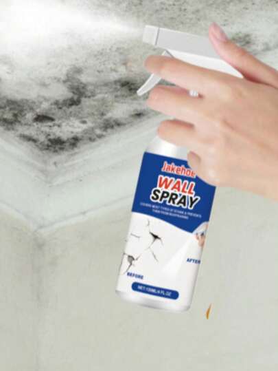jakehoe 120ML Wall Repair Spray Paint / Wall Mold Remover, Suitable For Wall Dirt, Mold, Yellowing, Renovation, Wall Cleaning, Stain Coverage, Moisture-Proof, Wall Repair And Renovation, Wall Peeling, Mold Removal And Renovation Coating, Cleaning Stains And Mildew, Scratch-Resistant And Easy To Clean, Suitable For: Pet Paw Prints, Wall Yellowing, Wall Mold, Ren's Graffiti, Wall Damage (Upgraded Packaging, Same Product Function, Random Delivery Of New And Old Models)