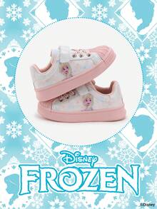 Disney 1 đôi giày thể thao trẻ em chủ đề công chúa, bao gồm giày công chúa Anna và giày công chúa Arendelle, phù hợp cho sinh hoạt hàng ngày, các hoạt động thể thao ngày lễ và ngoài trời. Đế giày thoải mái, chống trơn trượt, bền và thoáng khí. - Hồng - Xem 2