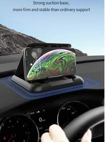 Soporte universal para teléfono móvil de coche para salpicadero, antideslizante y ajustable - Negro - Ver 2