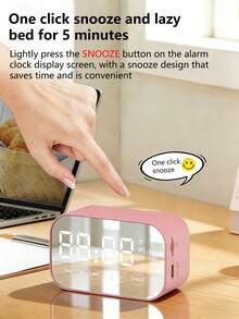 2-In-1 Alarm Clock Speaker, Smart Bluetooth Speaker Multifunctional Clock, Student Alarm Clock Essential - Mini Version - View 11