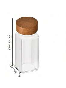 24pcs 40oz Square Spice Jars, Rosewood Pepper Shakers, Glass Spice Containers - Multicolor - View 6